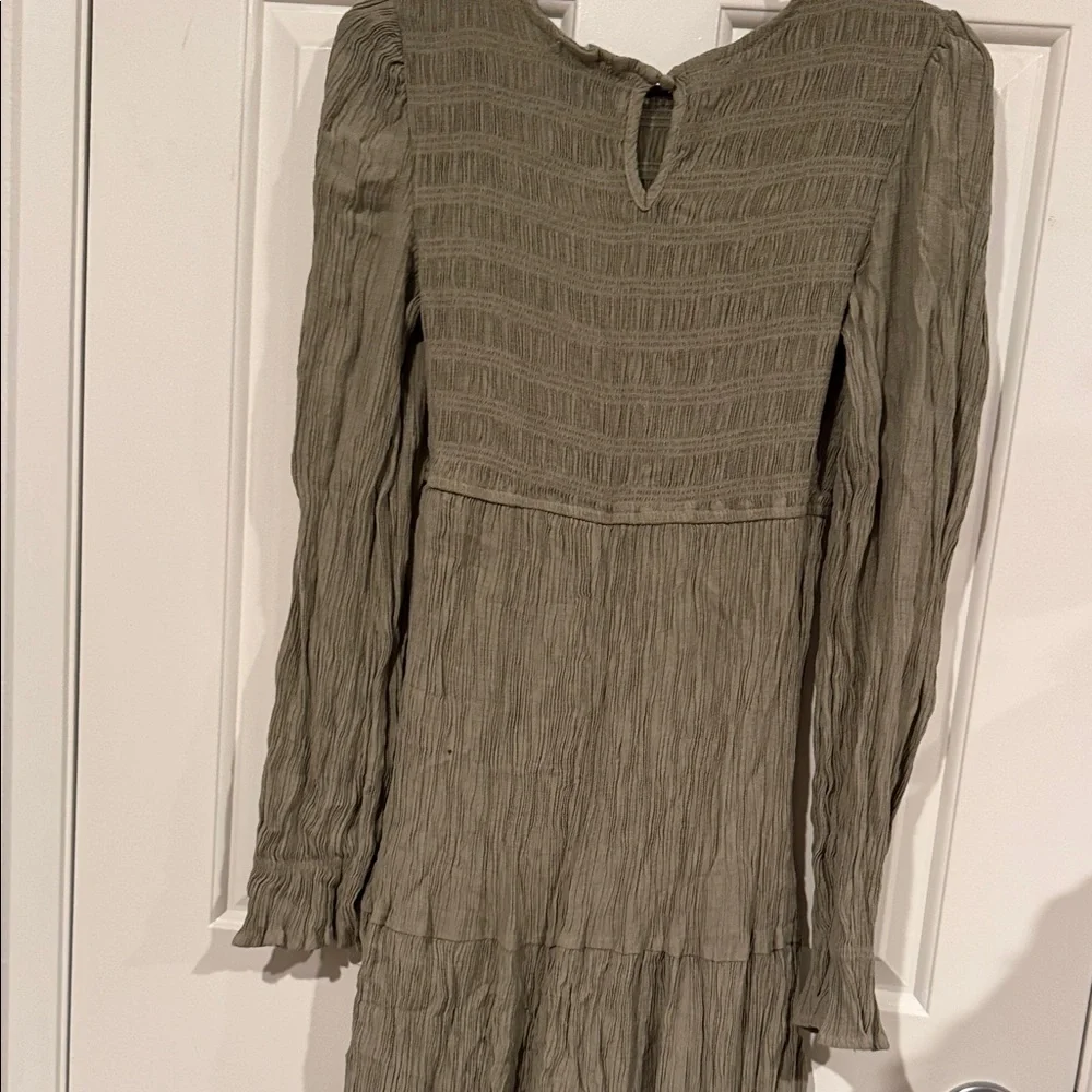 Chic Olive Long Sleeve Dress - Picture 6 of 8